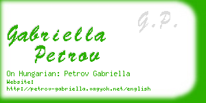 gabriella petrov business card